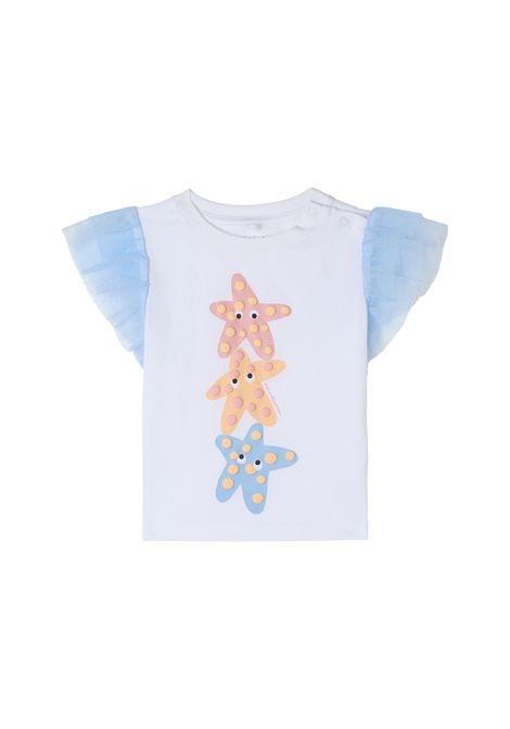 T-shirt con maniche in tulle STELLA MC CARTNEY KIDS | TY8071 Z0434100
